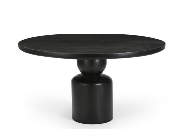 Stół jadalniany Perugia,okrągły,drewniany, drewno czarne Ø120cm,