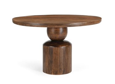 Stół jadalniany Perugia,okrągły,drewniany, drewno brązowe ciemne Ø140cm