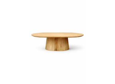 Marmoholz Montemerano Legno – Stolik Kawowy Owalny | Jasny Mango | 120 x 70 cm