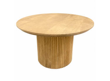 Marmoholz Roma Legno – Stolik Kawowy | Bielony Mango | Ø70 cm