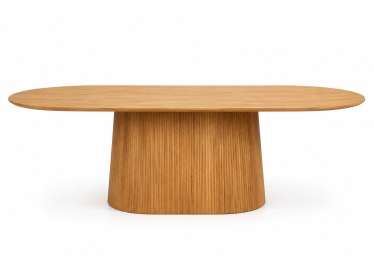Marmoholz Matera Legno – Stół do jadalni Owalny | Jasny Dąb Mango | 200 x 100 cm