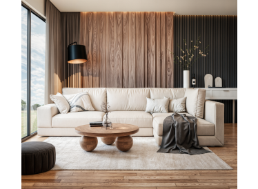 Stolik Siena, okrągły, lite drewno brązowe Ø80 cm 