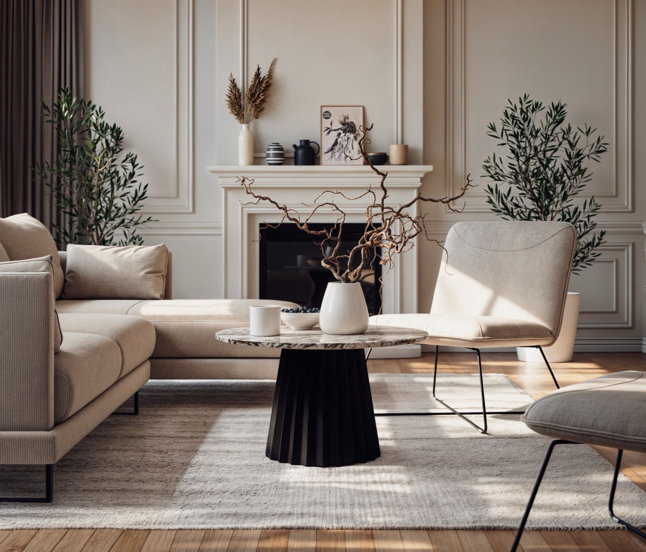 Salon — pełna aranżacja
